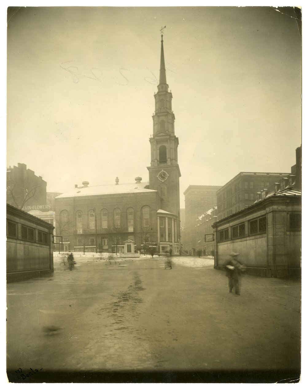 Park Street Church, USA, cca 1902-10 (želatinová stříbrná fotografie) od Jessie Tarbox Beals