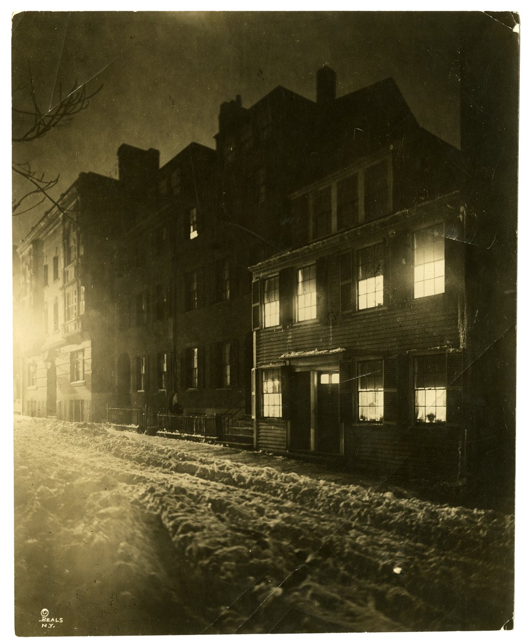 Pinckney Street, Boston, Mass, USA, cca 1902-10 (želatinová stříbrná fotografie) od Jessie Tarbox Beals