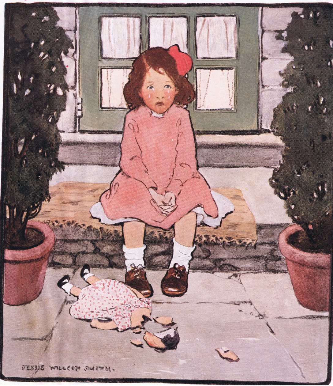 Zlomená hlava a srdce (barva litho) od Jessie Willcox Smith