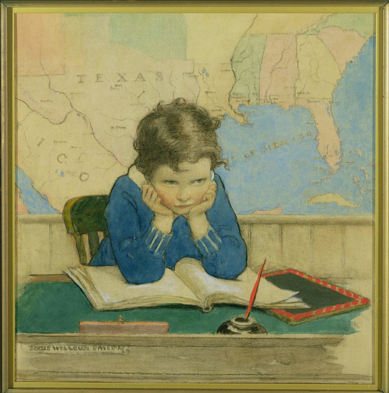 Obálka časopisu Good Housekeeping, říjen 1928 (akvarel a uhel na papíře) od Jessie Willcox Smith