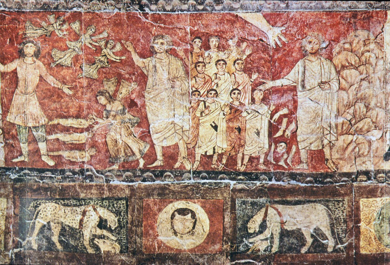 Ezechielovo proroctví (tempera na omítce) (viz také 397873) od Jewish School