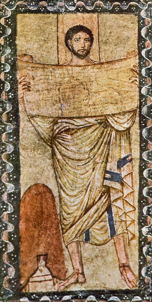 Ezra čte zákon (tempera na omítce) od Jewish School