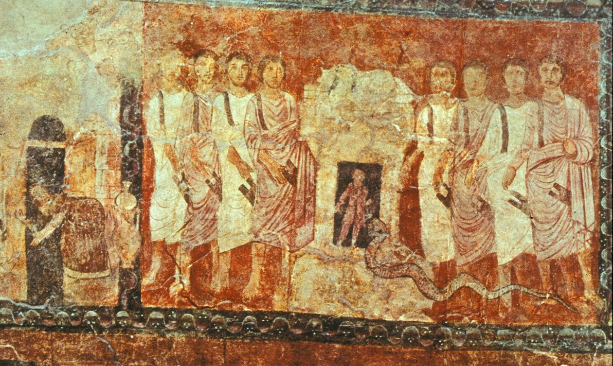 Baalovi proroci na hoře Karmel (tempera na omítce) od Jewish School