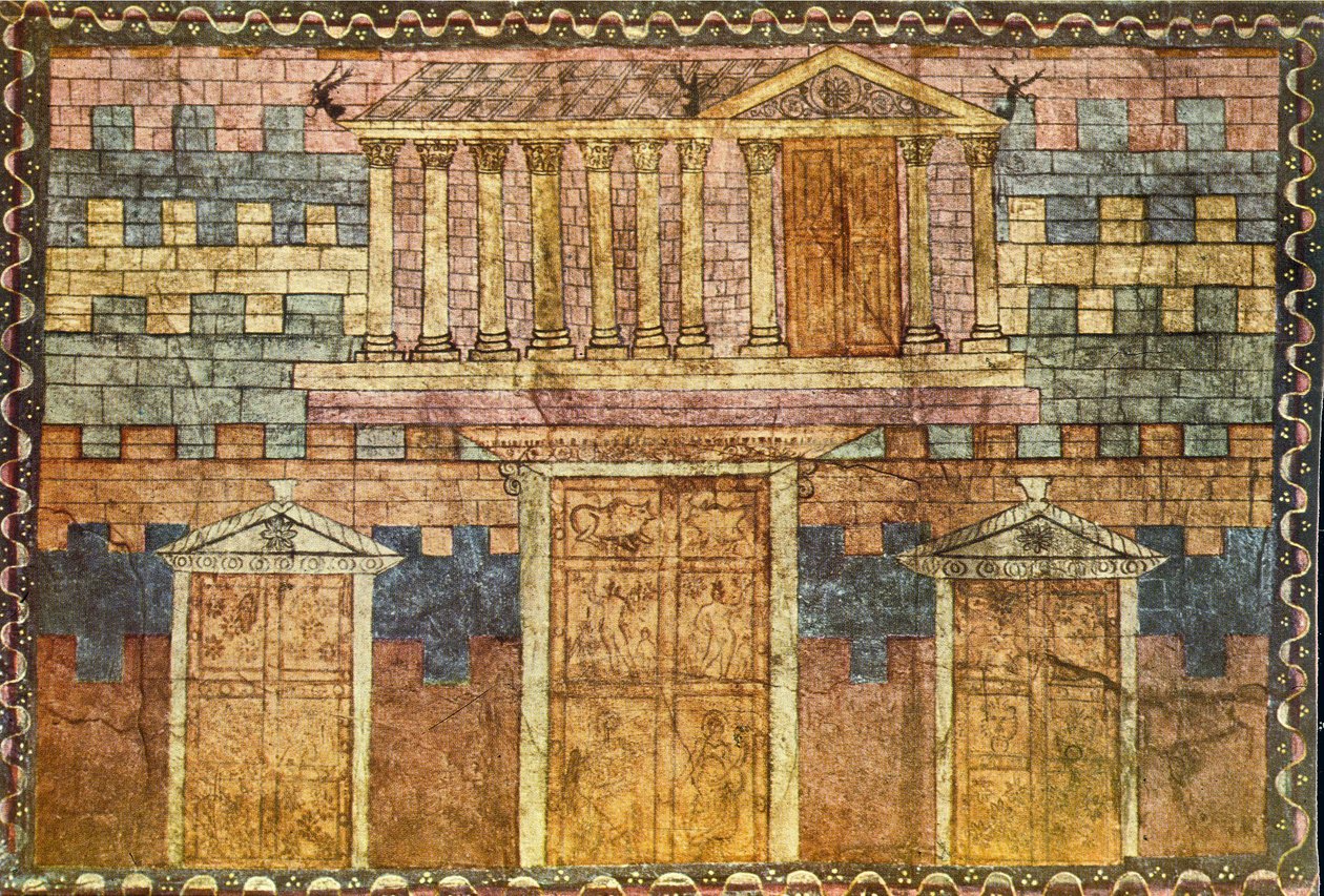 Šalamounův chrám (tempera na omítce) od Jewish School