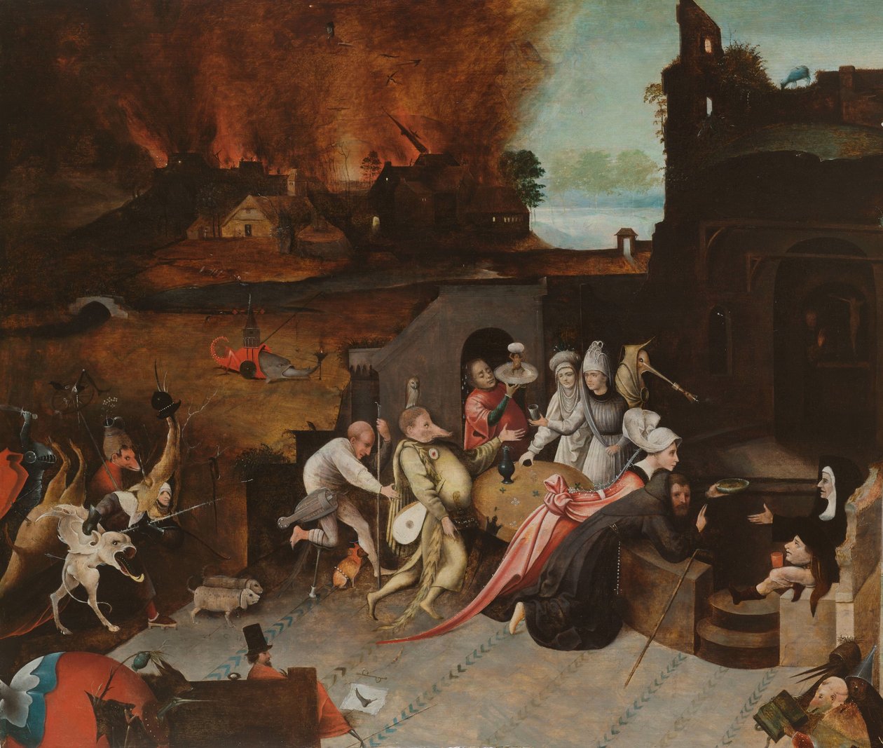 Pokušení svatého Antonína od Jheronimus Bosch (copy after)