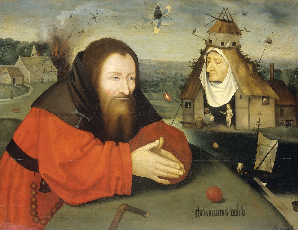 Pokušení svatého Antonína od Jheronimus Bosch (manner of)