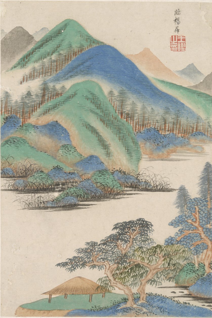 Krajina ve stylu různých starých mistrů: Ve stylu Yang Sheng, 1669 od Wang Jian