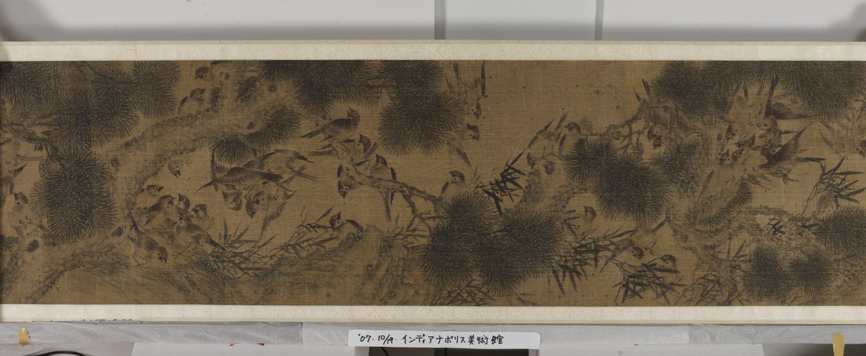 Sto ptáků (inkoust a barvy na hedvábí) od Jiang (after) Tingxi