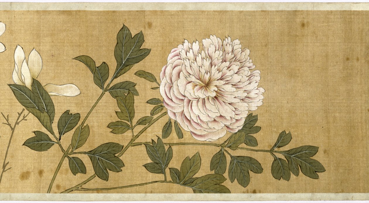 Sto květin, začátek 17. století (malované hedvábí) (detail) od Jiayan Chen