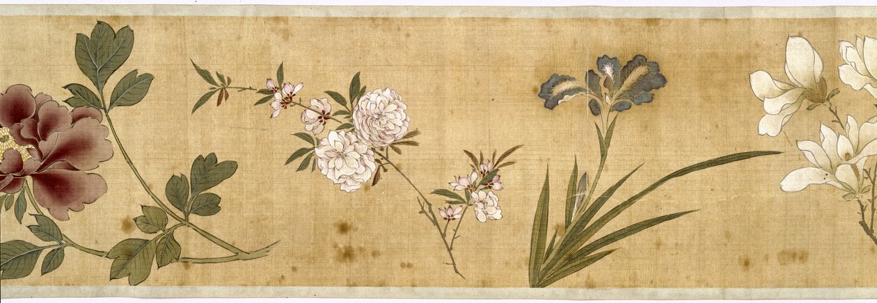 Sto květin, začátek 17. století (malované hedvábí) (detail: viz také 207347-58) od Jiayan Chen