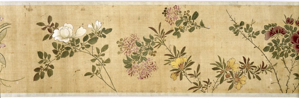 Sto květin, začátek 17. století (malované hedvábí) (detail: viz také 207347-58) od Jiayan Chen