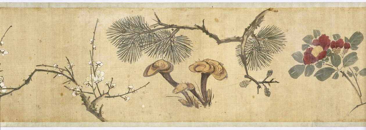 Sto květin, začátek 17. století (malované hedvábí) (detail: viz také 207347-58) od Jiayan Chen