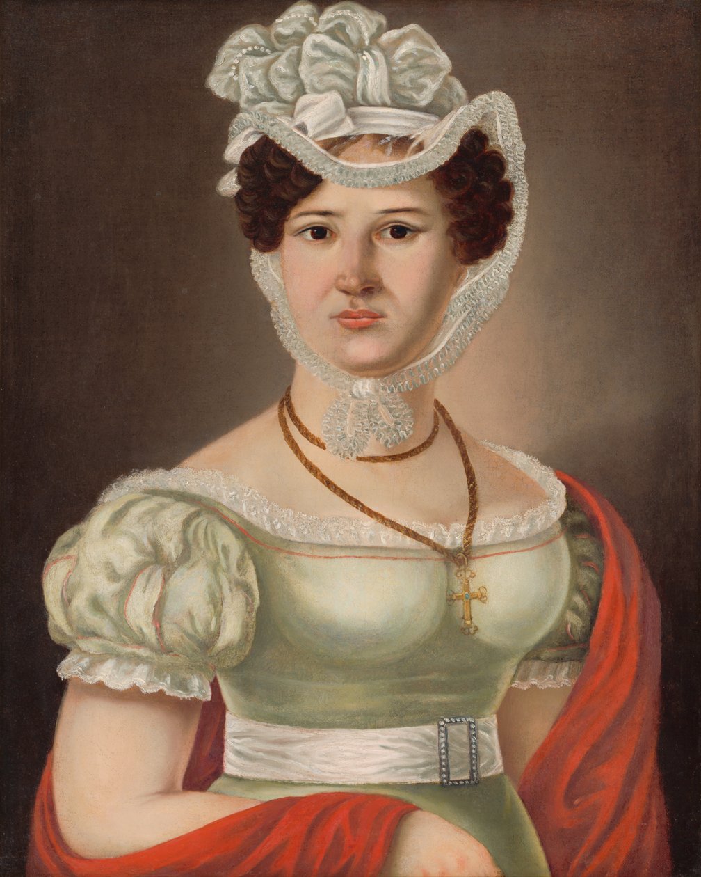 Portrét mladé dámy - p. Maléterová od János  Rombauer