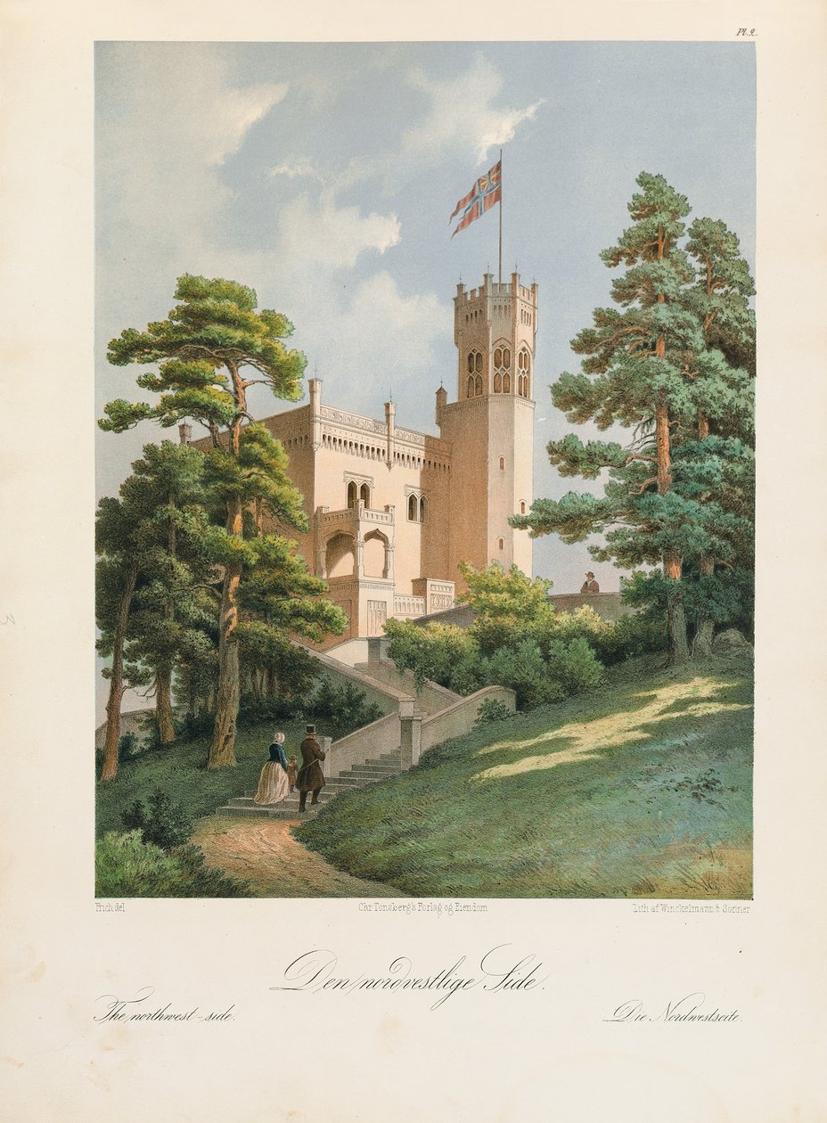 Oscarshal Northwest Side, 1852 od Joachim Frich