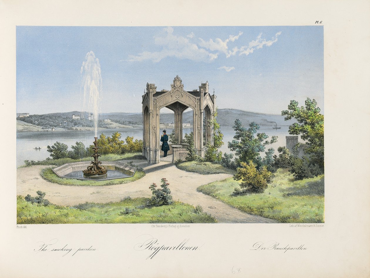 Kuřácký pavilon Oscarshal, 1852 od Joachim Frich
