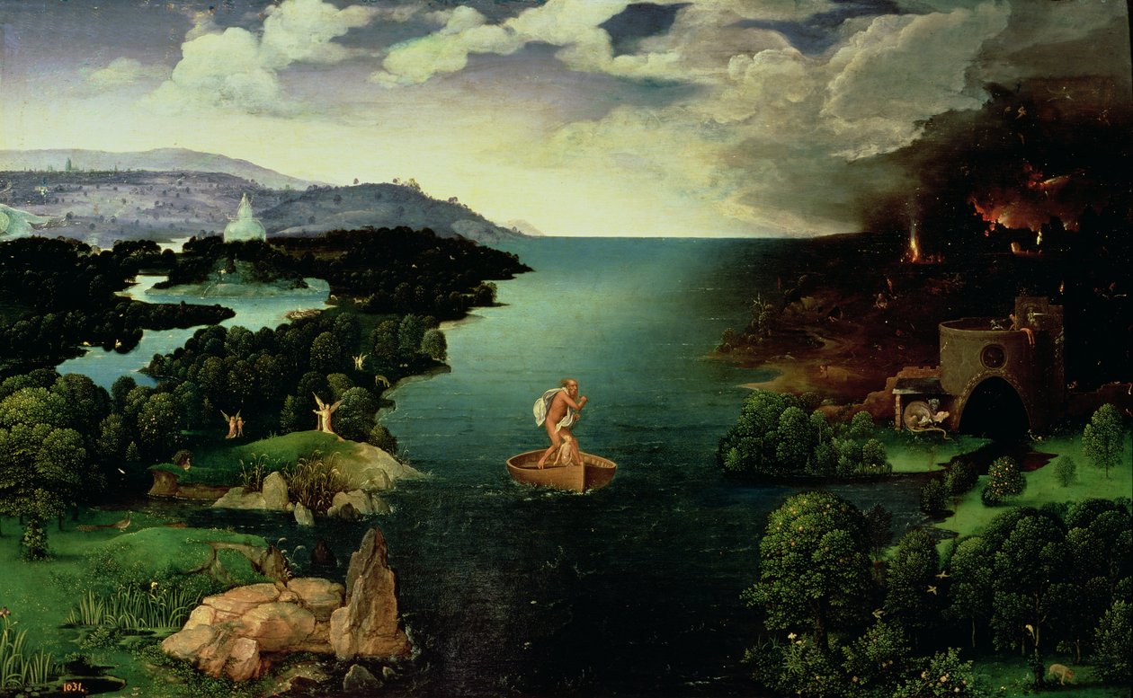 Charon překračující řeku Styx, 1515-24 od Joachim Patinir