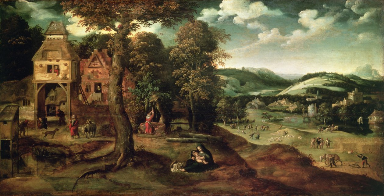 Zbytek na útěku do Egypta od Joachim Patinir
