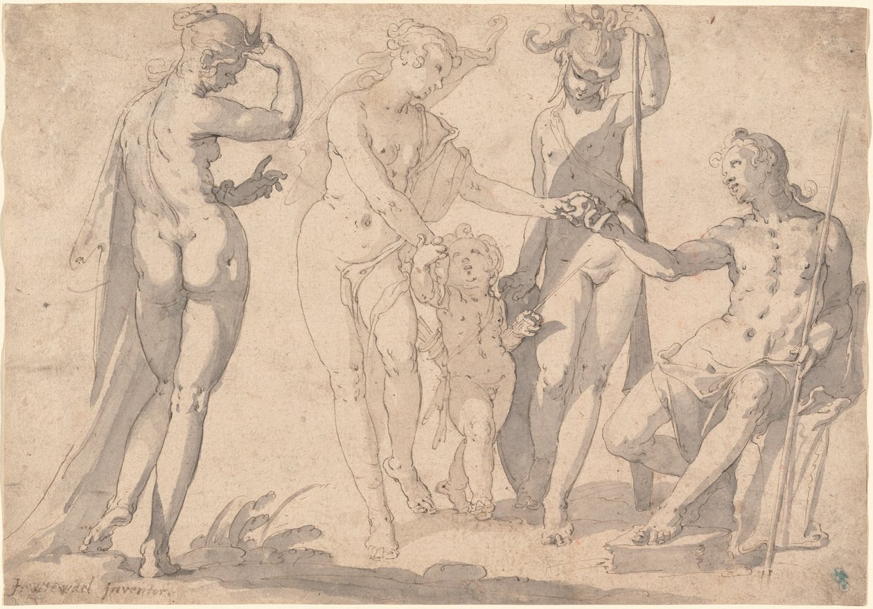 Rozsudek v Paříži od Joachim Wtewael or Utewael
