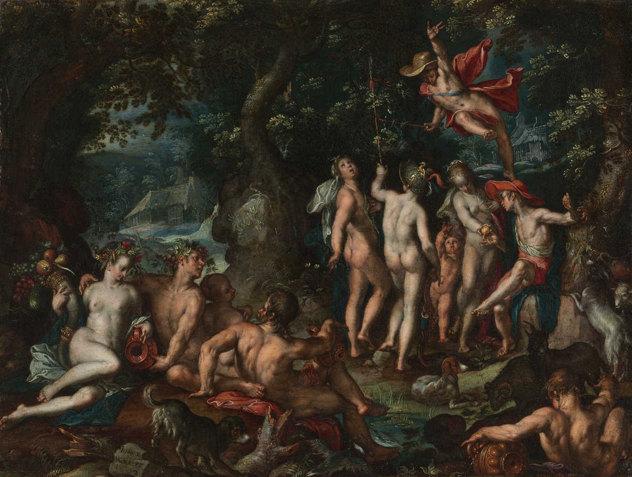 Soud v Paříži, 1602. od Joachim Wtewael or Utewael