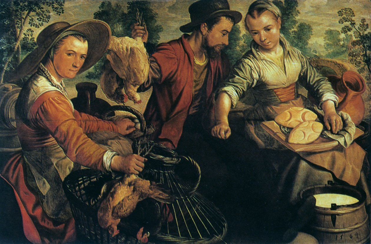 Na trhu, c1554-1574 od Joachim Beuckelaer