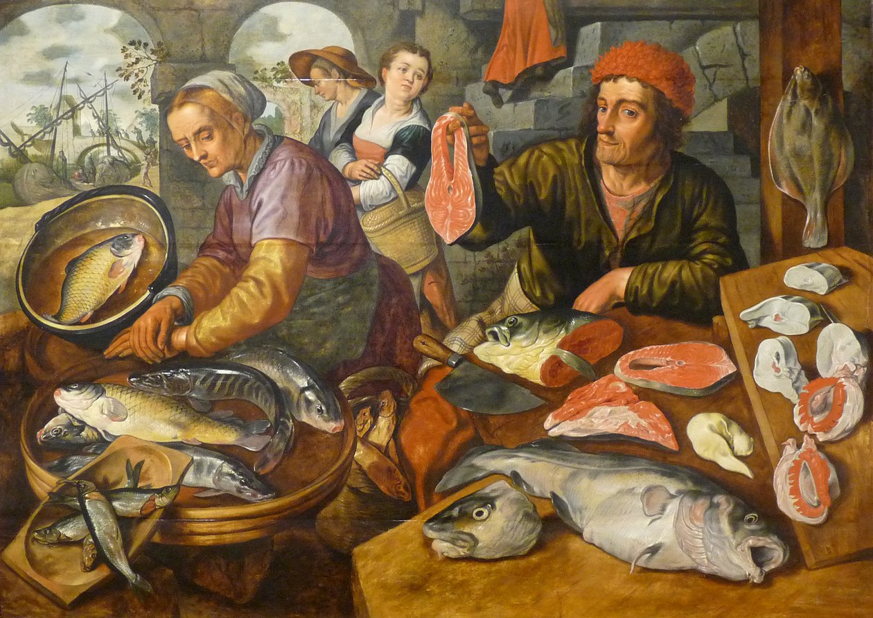Francouzsky: Le Marché aux poissons Rybí trh od Joachim Beuckelaer