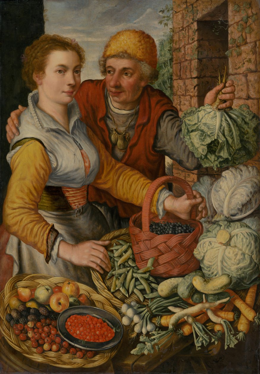 Prodejci ovoce a zeleniny, c. 1570. od Joachim Beuckelaer