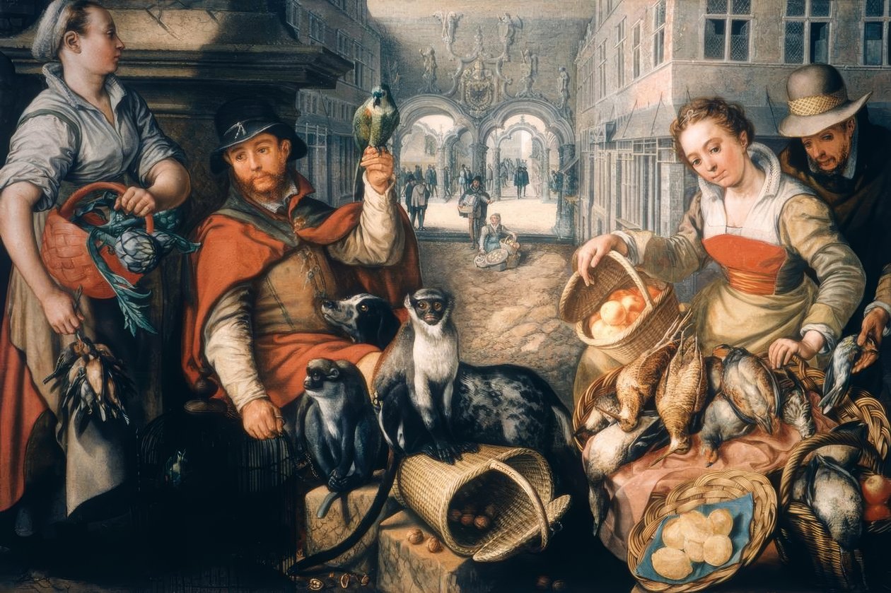 Prodejce exotických zvířat od Joachim Beuckelaer