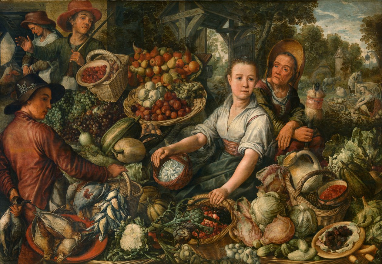 Zeleninový trh (olej na panelu) od Joachim Beuckelaer