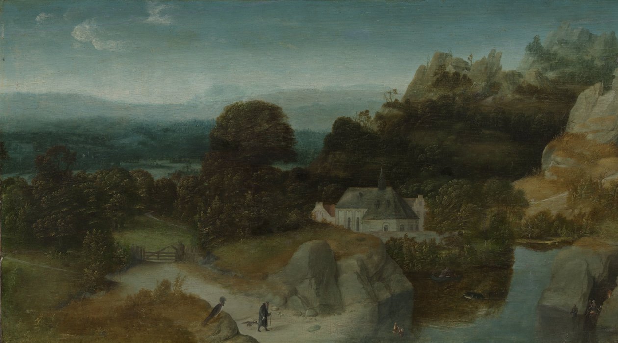 Krajina s pokušením svatého Antonia opata od Joachim Patinir (workshop of)