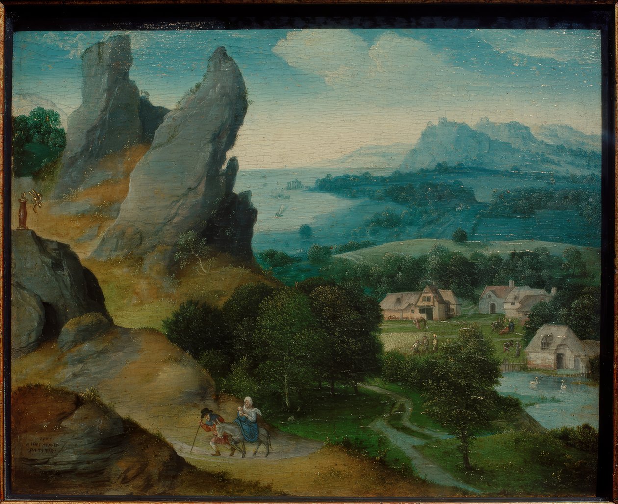 Krajina Útěk s útěkem do Egypta od Joachim Patinir
