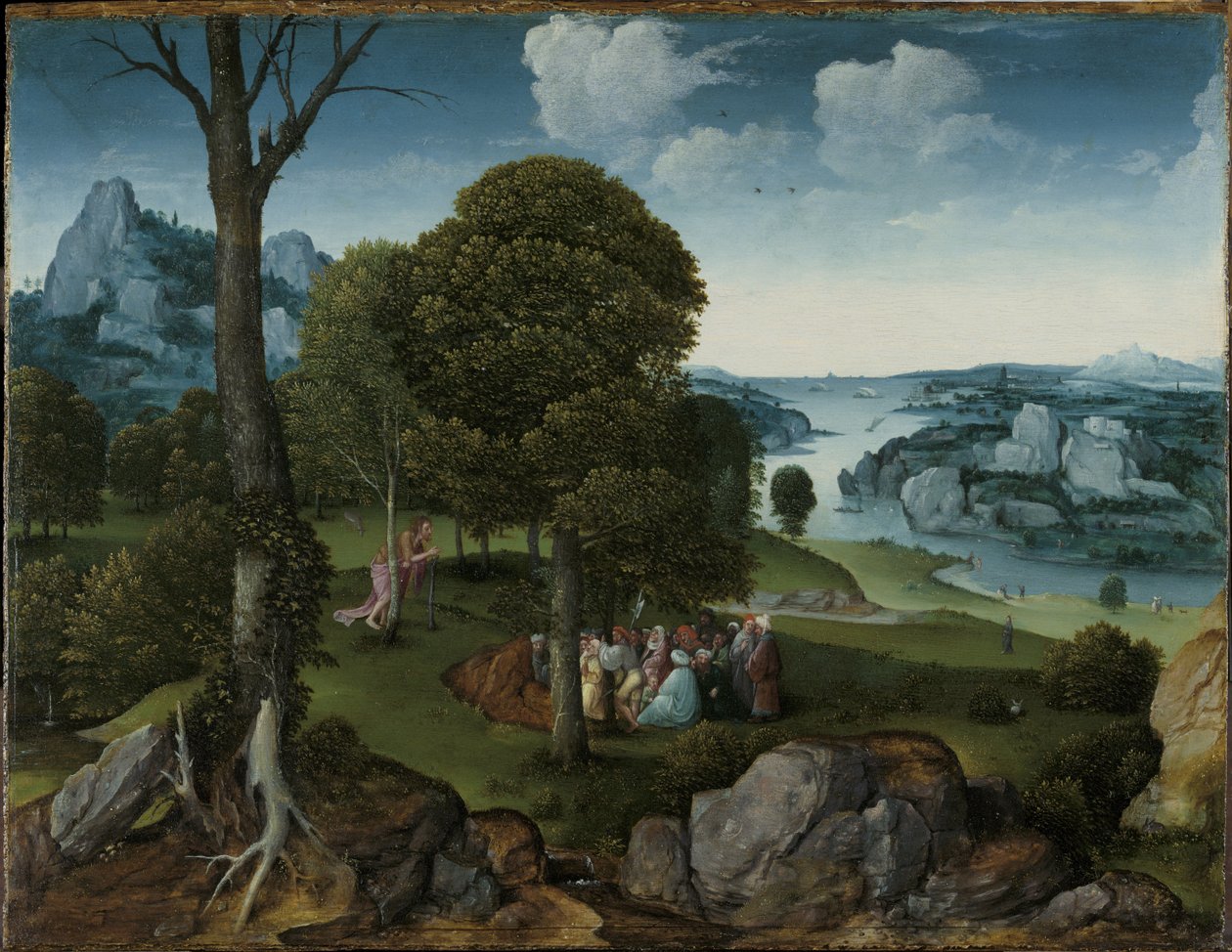 Krajina s kázáním Jana Křtitele od Joachim Patinir