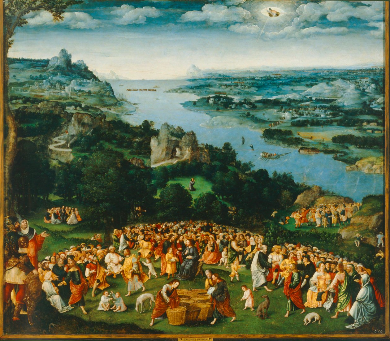 Rozmnožení chleba... (olej na plátně) od Joachim Patinir