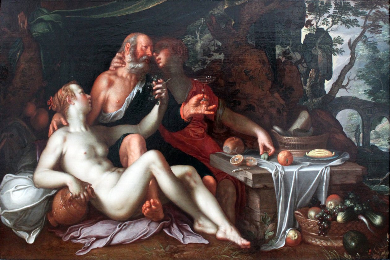 Lot a jeho dcery od Joachim Wtewael or Utewael