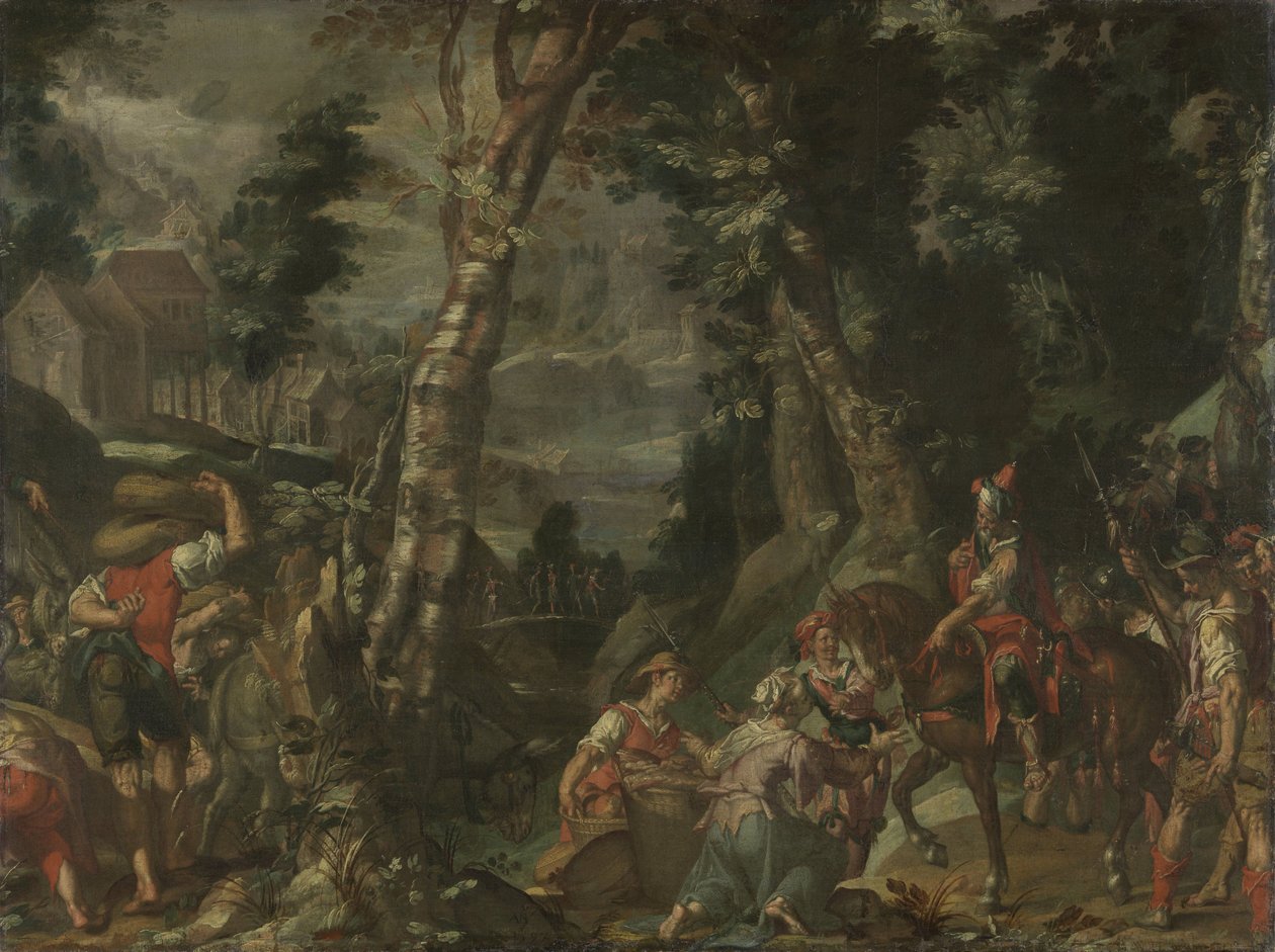 Setkání mezi Davidem a Abigail od Joachim Wtewael or Utewael