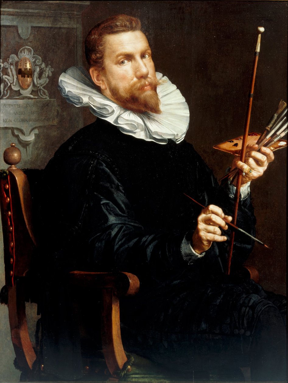 Autoportrét, 1601 od Joachim Wtewael or Utewael