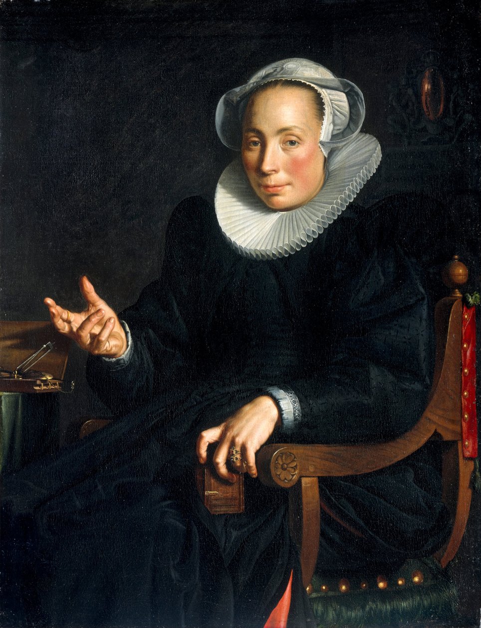 Portrét Christiny Wtewael van Halen 1568-1629, 1601 od Joachim Wtewael or Utewael