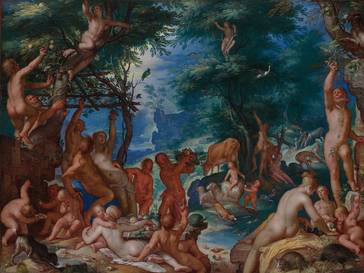 Zlatý věk, 1605 (olej na mědi) od Joachim Wtewael or Utewael