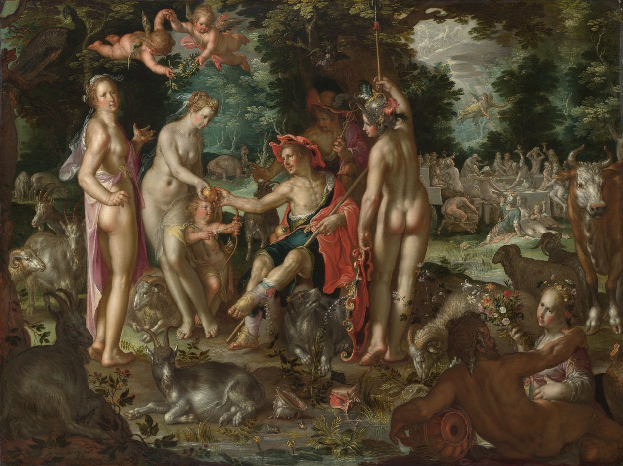 Soud v Paříži od Joachim Wtewael or Utewael