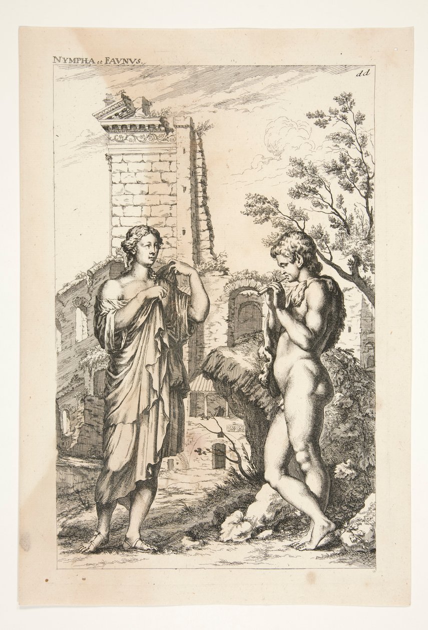 Diane de Gabies a Faun, z Obdivovaných starověkých soch od Joachim von Sandrart