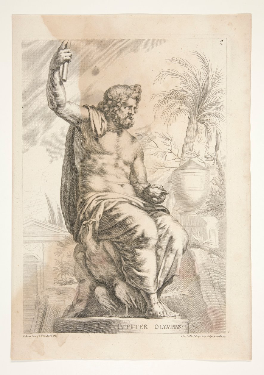 Jupiter Olympius ze Sculpturae Vetis Admirata od Joachim von Sandrart