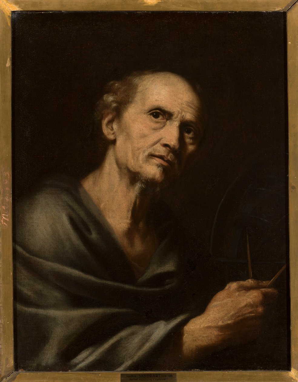 Portrét muže s kružítkem od Joachim von Sandrart