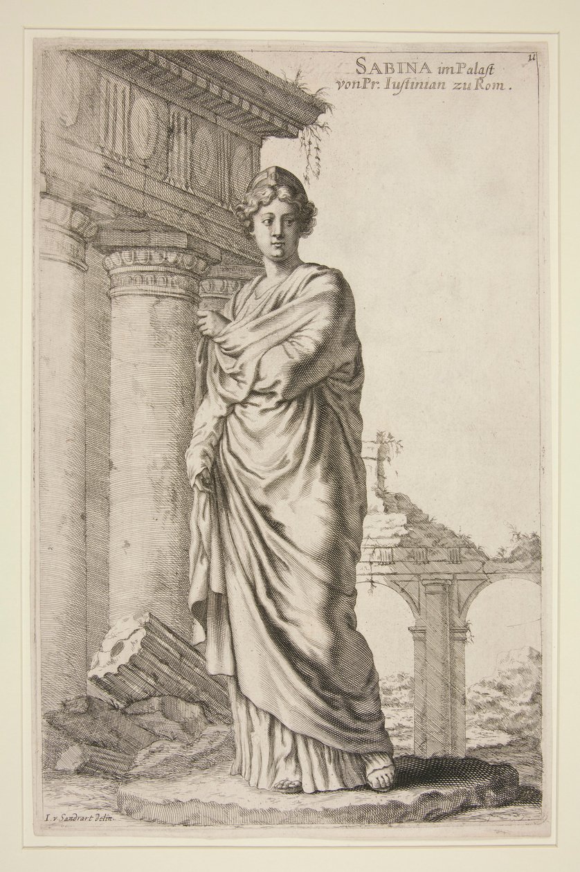 Sabiny v paláci pr.Justiniána v Římě od Joachim von Sandrart