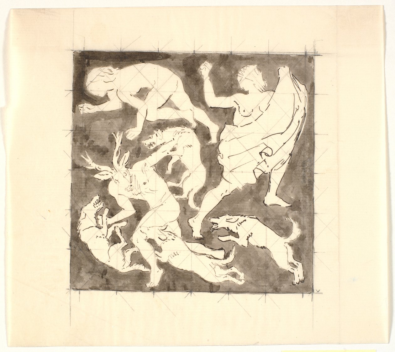 Smrt Actaeona od Joakim Frederik Skovgaard
