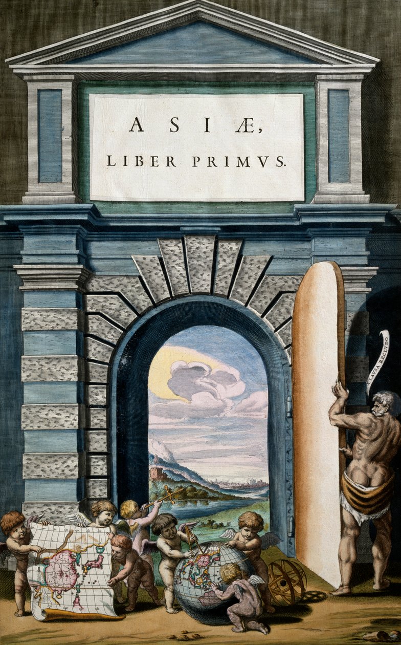 Asiae (Asia), Kniha I, titulní strana svazku X, Atlas Maior, od Joan Blaeu (1596-1673), mědirytina, 57,5x39 cm, Amsterdam od Joan Blaeu