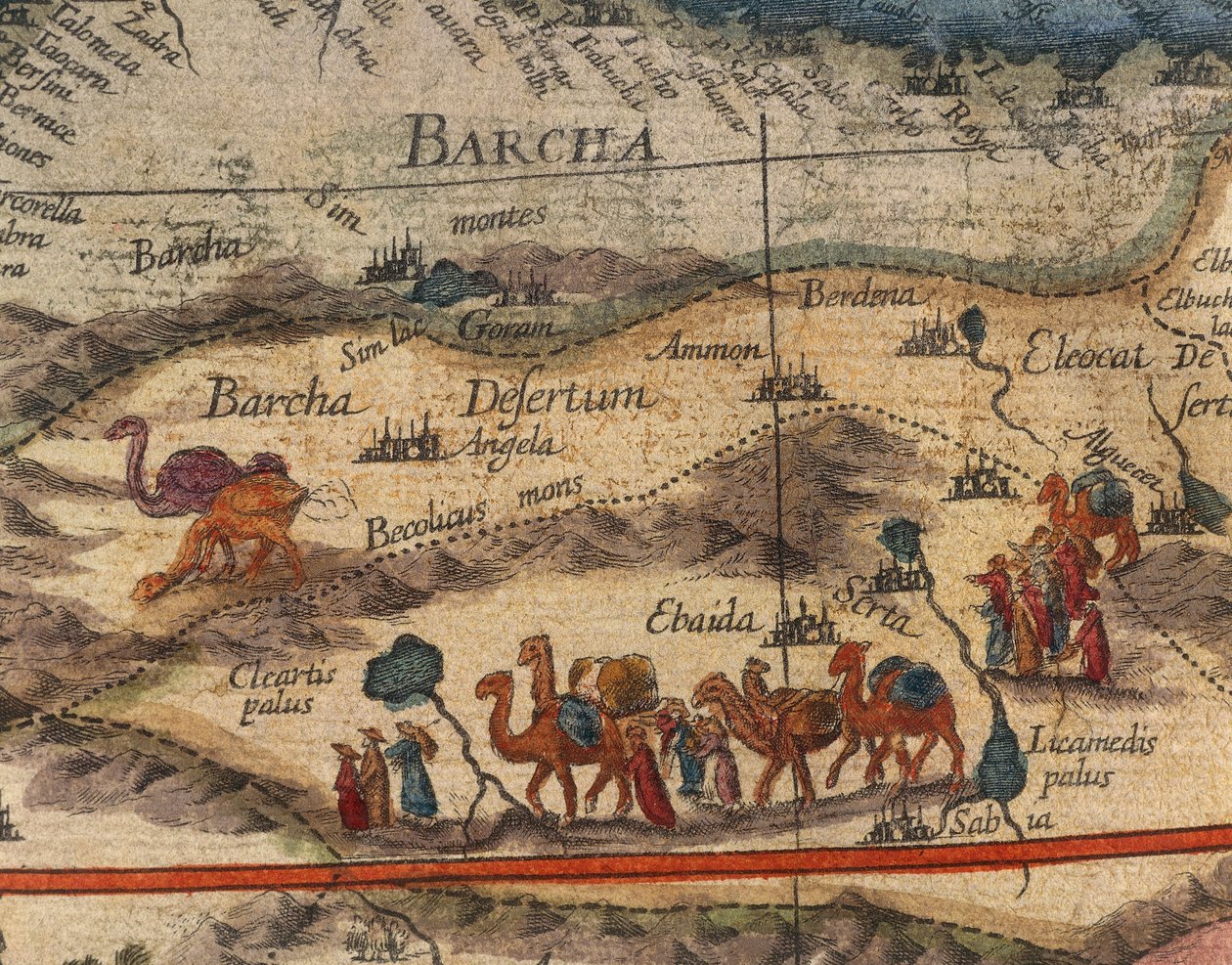 Mapa Afriky v roce 1686 od Joan Blaeu, detail od Joan Blaeu