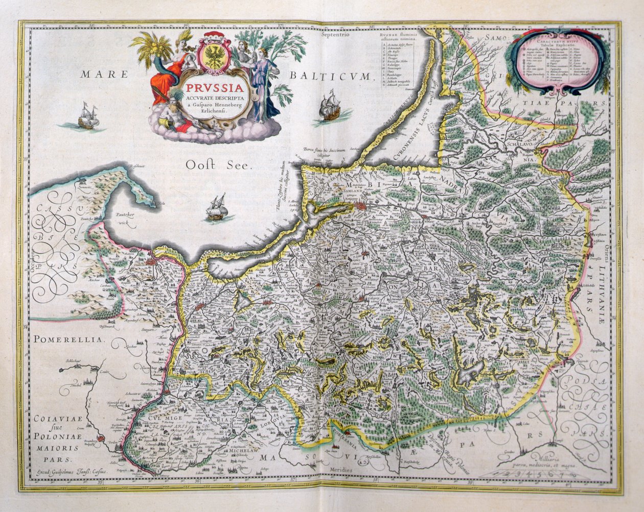 Mapa východního Pruska. z 