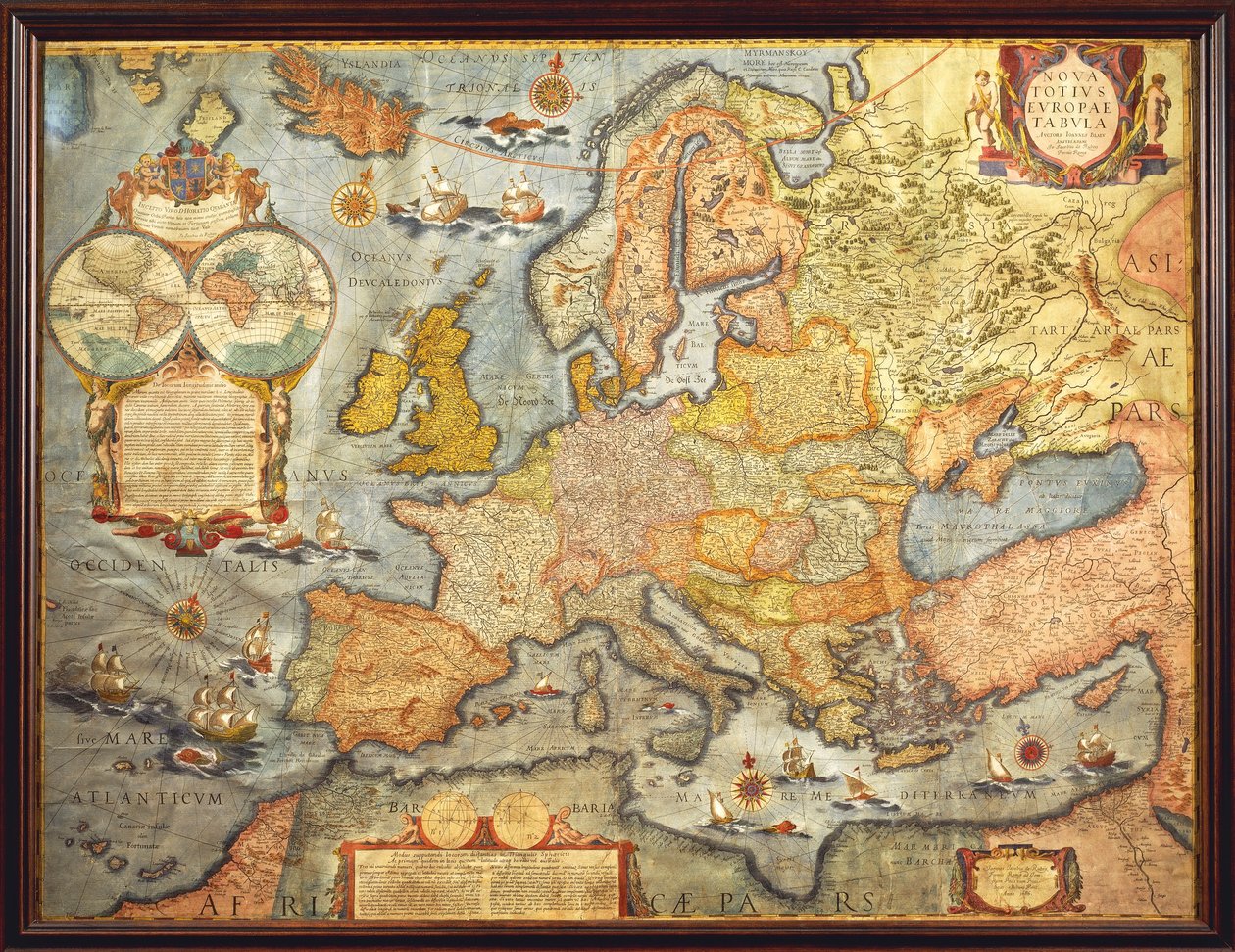 Mapa Evropy 1686 od Joan Blaeu od Joan Blaeu