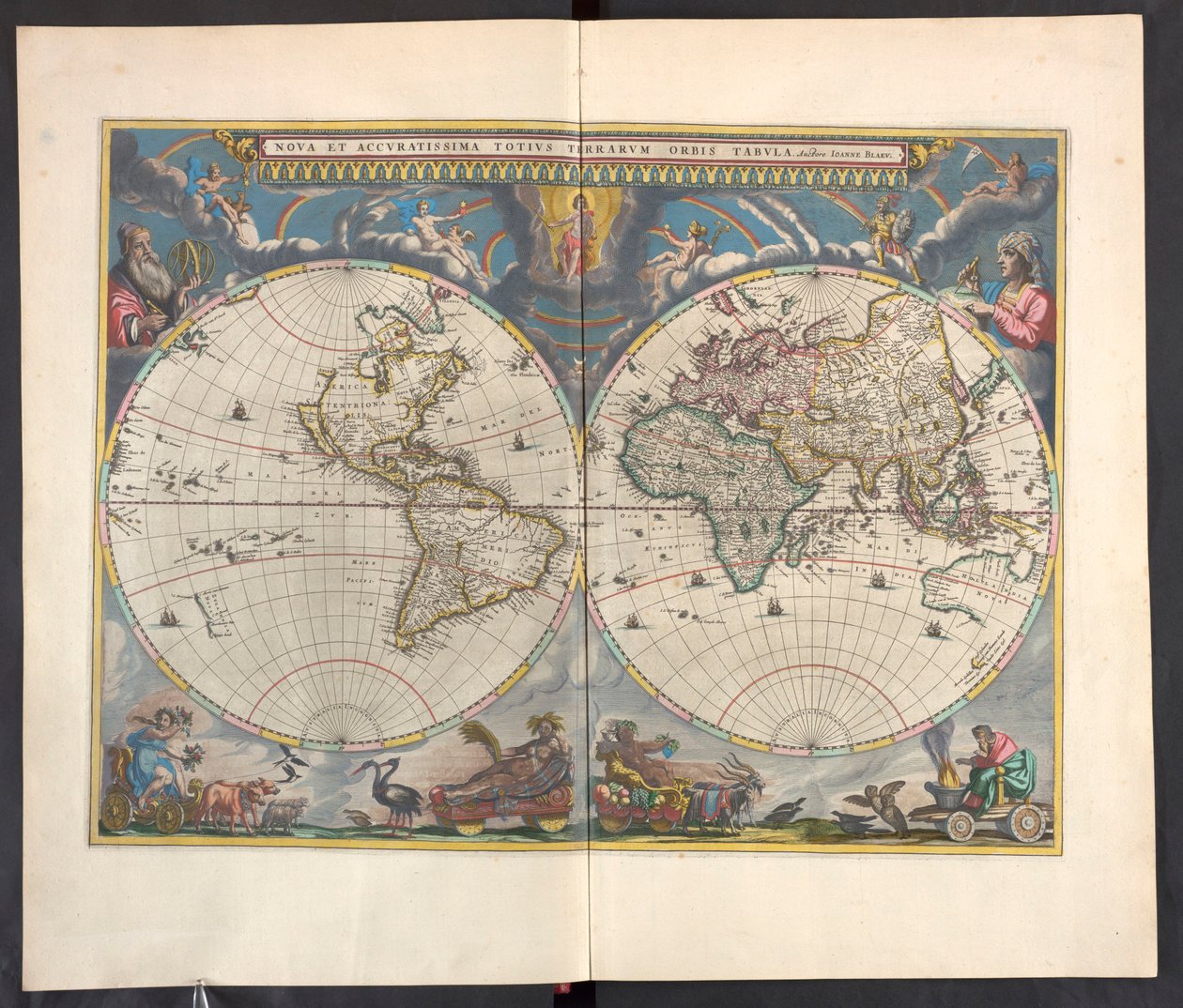 Nova et accvratissima totivs terrarvm orbis tabvla. Auctore Ioanne Blaev. od Joan Blaeu