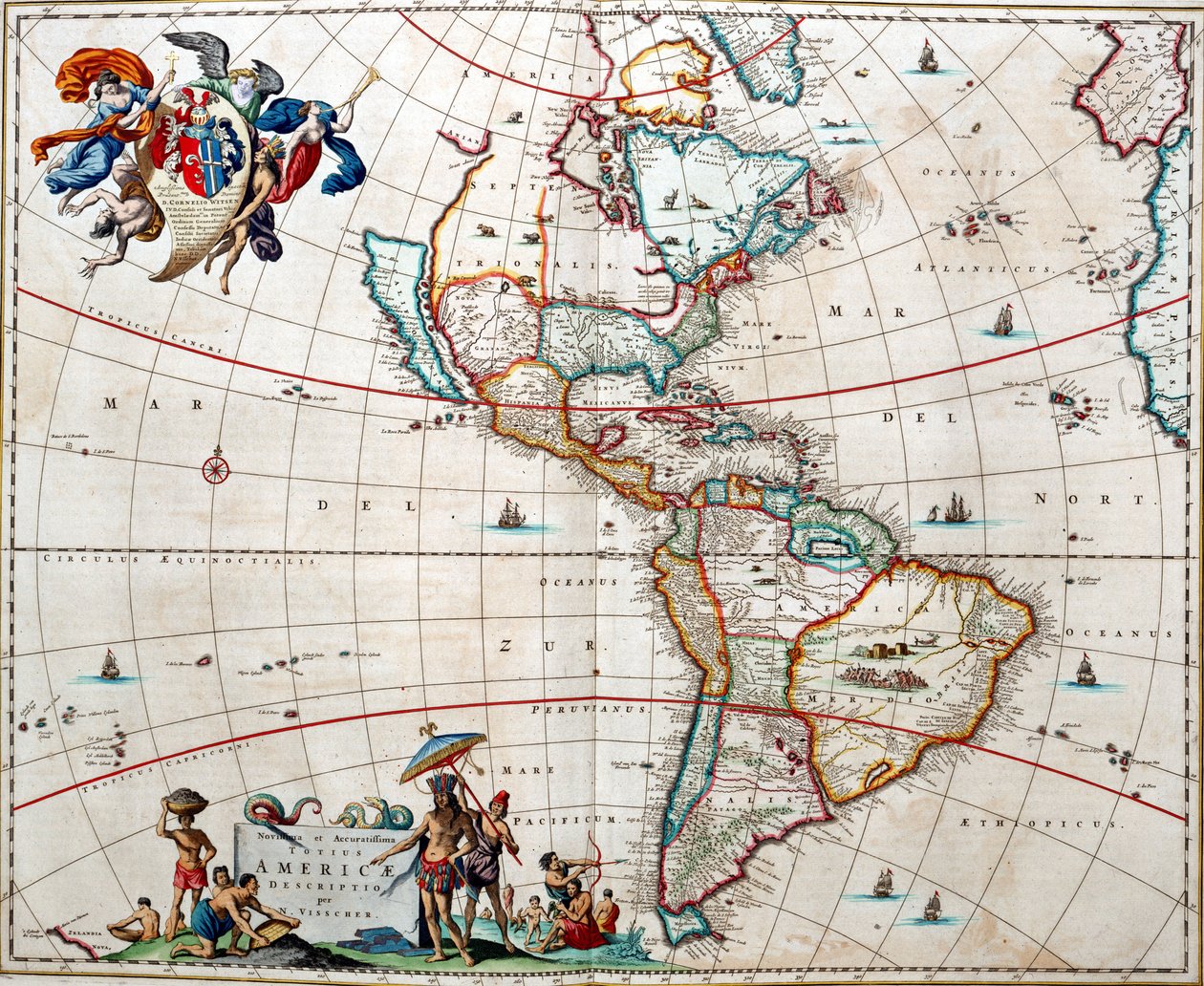 List z Bleauova "Atlasu Ameriky od Joan Blaeu