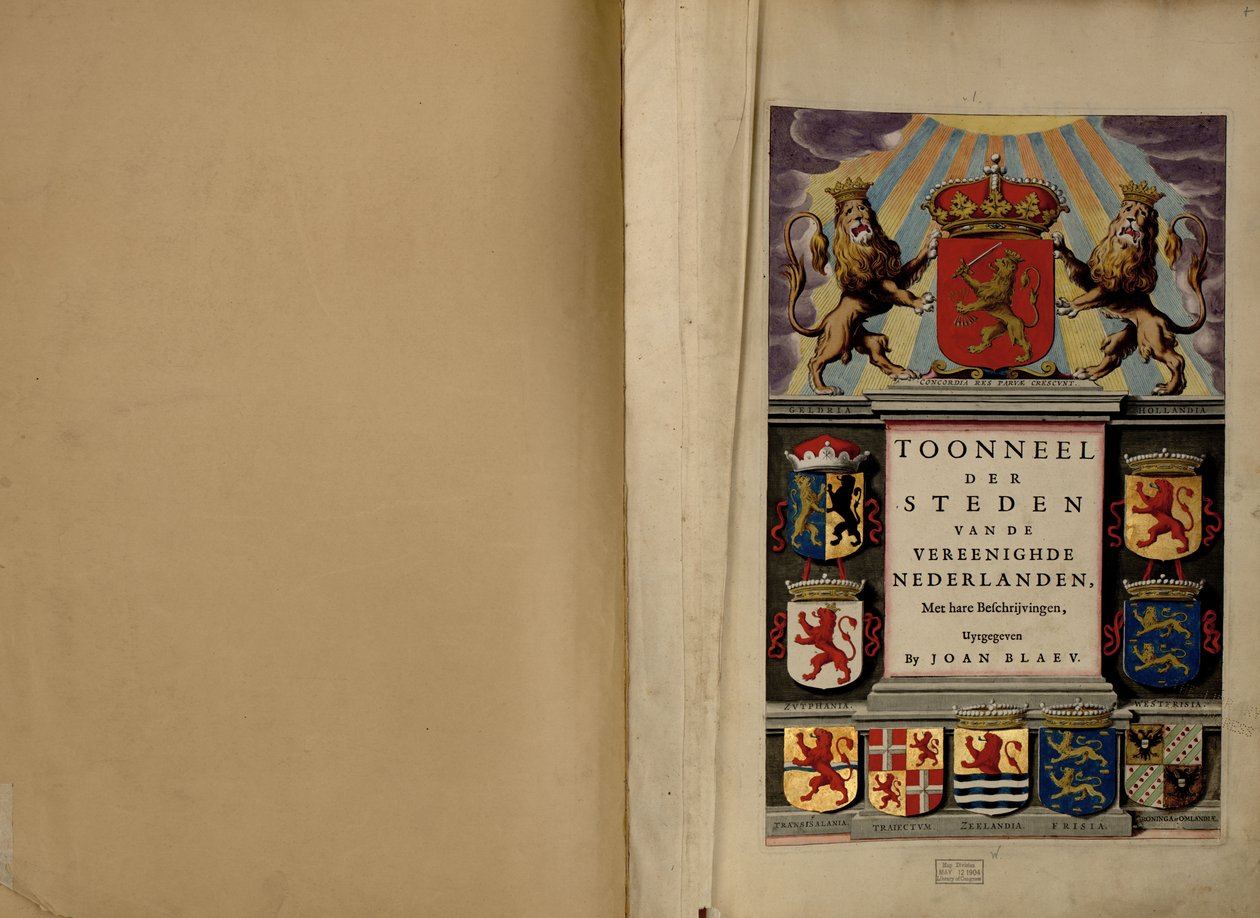 Toneel měst Spojeného Nizozemska s jejich popisy od Joan Blaeu